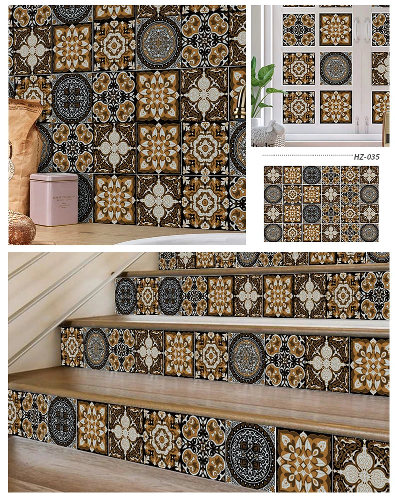 24PCS Light Color Tile Stickers – Waterproof Self-Adhesive Wall Decals