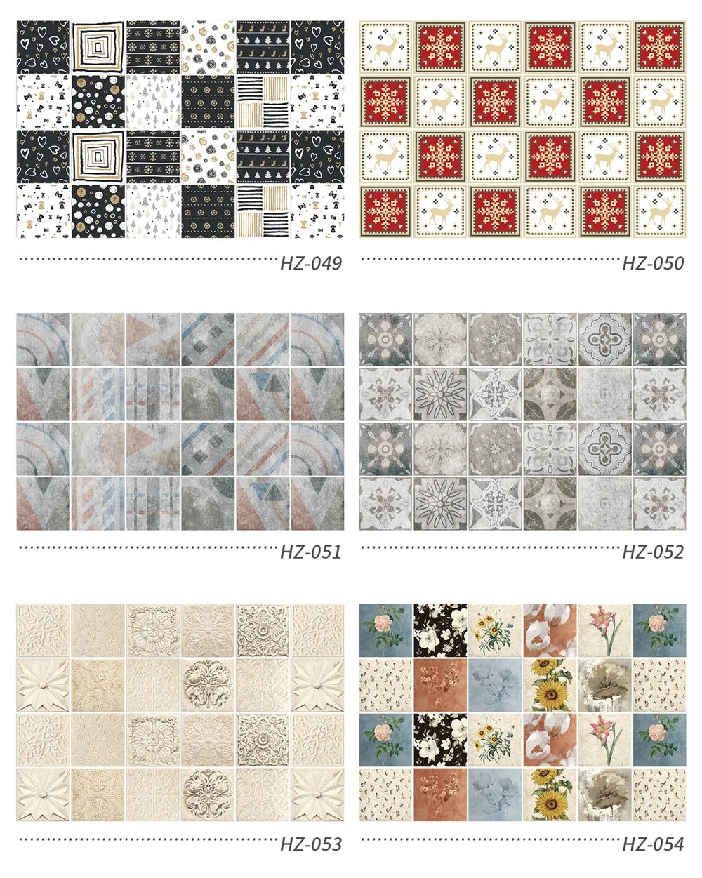 24PCS Light Color Tile Stickers – Waterproof Self-Adhesive Wall Decals