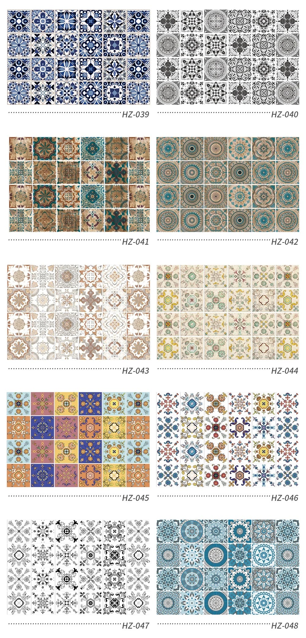 24PCS Light Color Tile Stickers – Waterproof Self-Adhesive Wall Decals