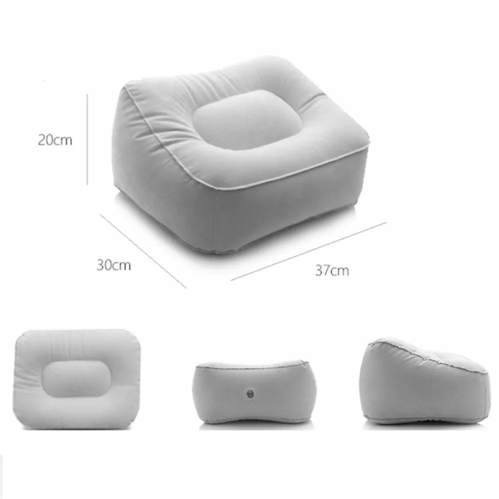 Inflatable Soft Footrest Pillow for Travel and Home