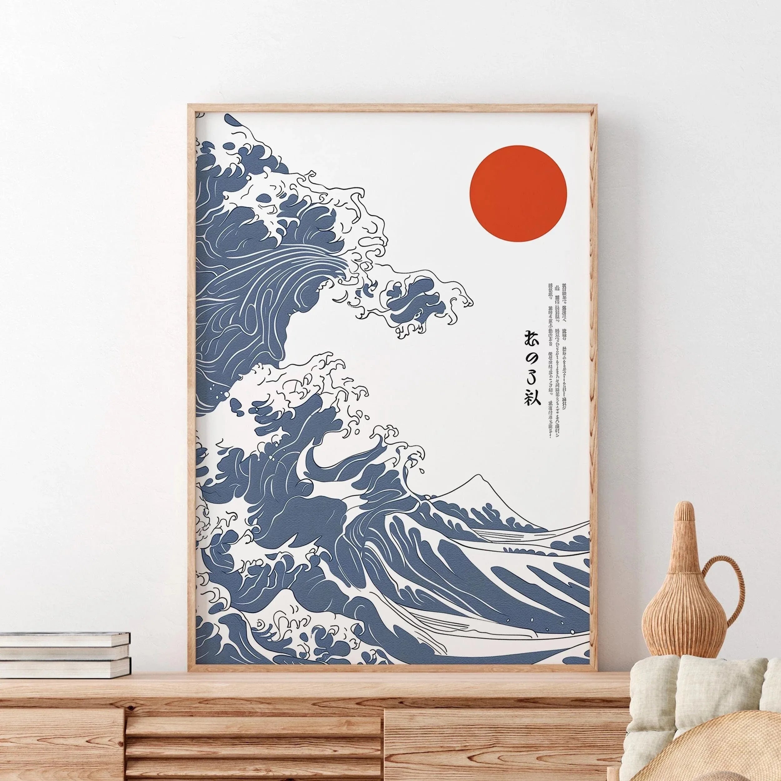 Mount Fuji Wave Canvas Print Japanese Wall Art