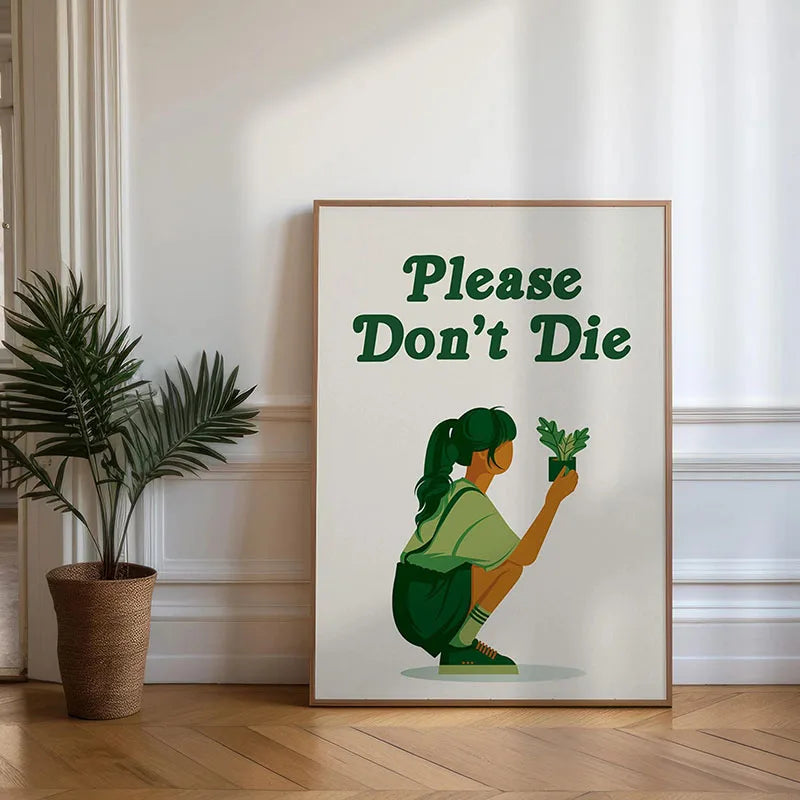 Green Botanical Leaves Canvas – Nature Wall Art Home Decor