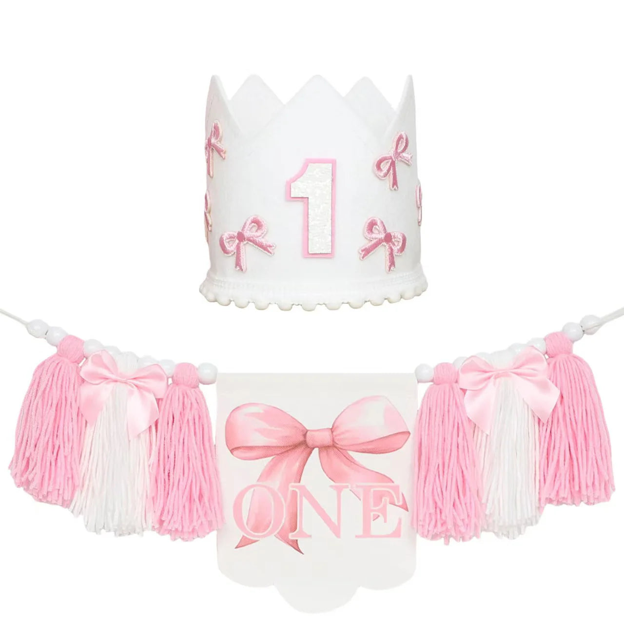 Boho 1st Birthday High Chair Banner Party Decoration