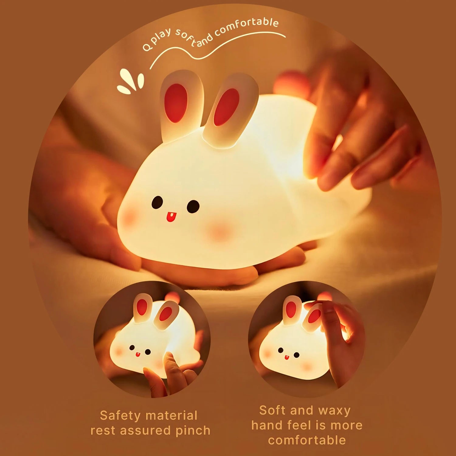Animal Silicone Night Light with Touch Sensor and Timer
