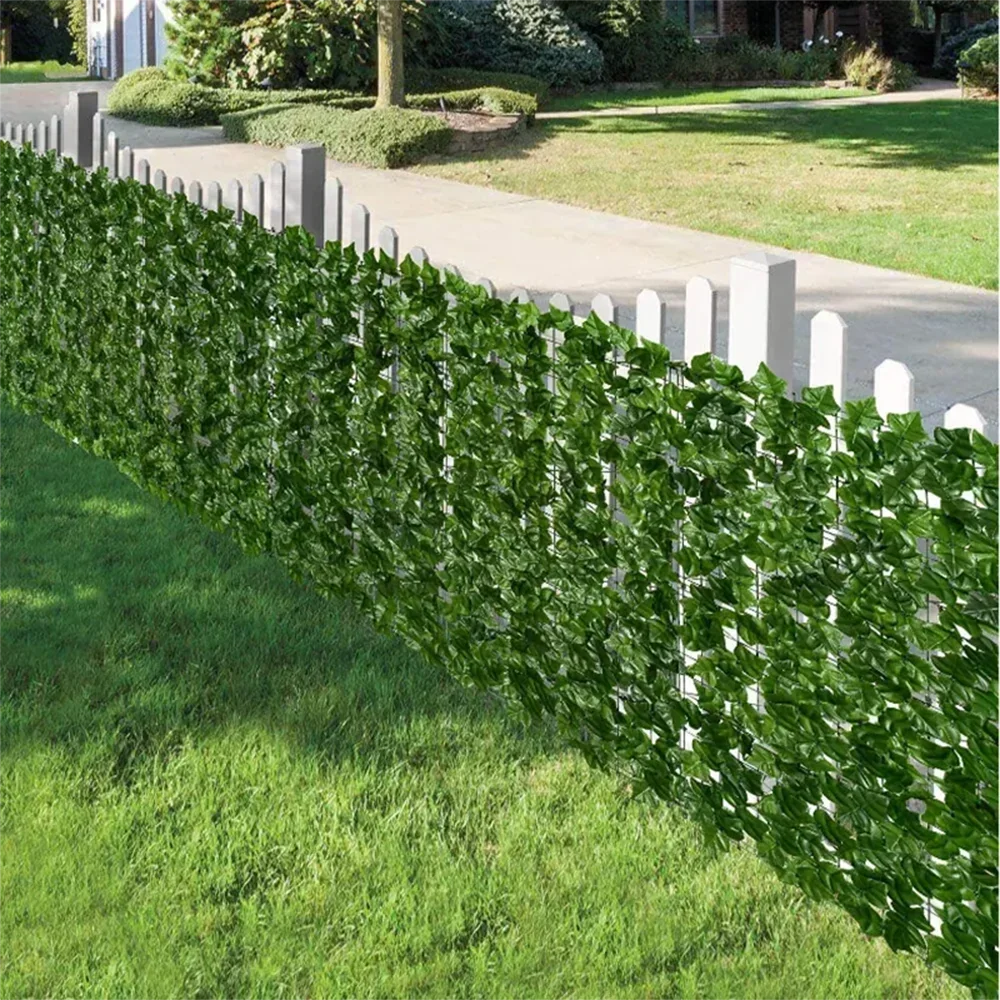 Artificial Green Leaf Privacy Fence Panel for Outdoor Use