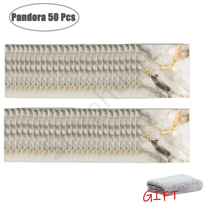 PVC Marble Wall & Floor Stickers – Self-Adhesive Waterproof Tiles