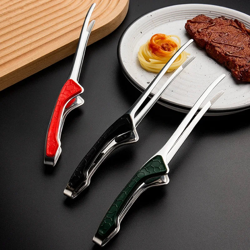 Stainless Steel Kitchen Tongs with Non-Slip Grip