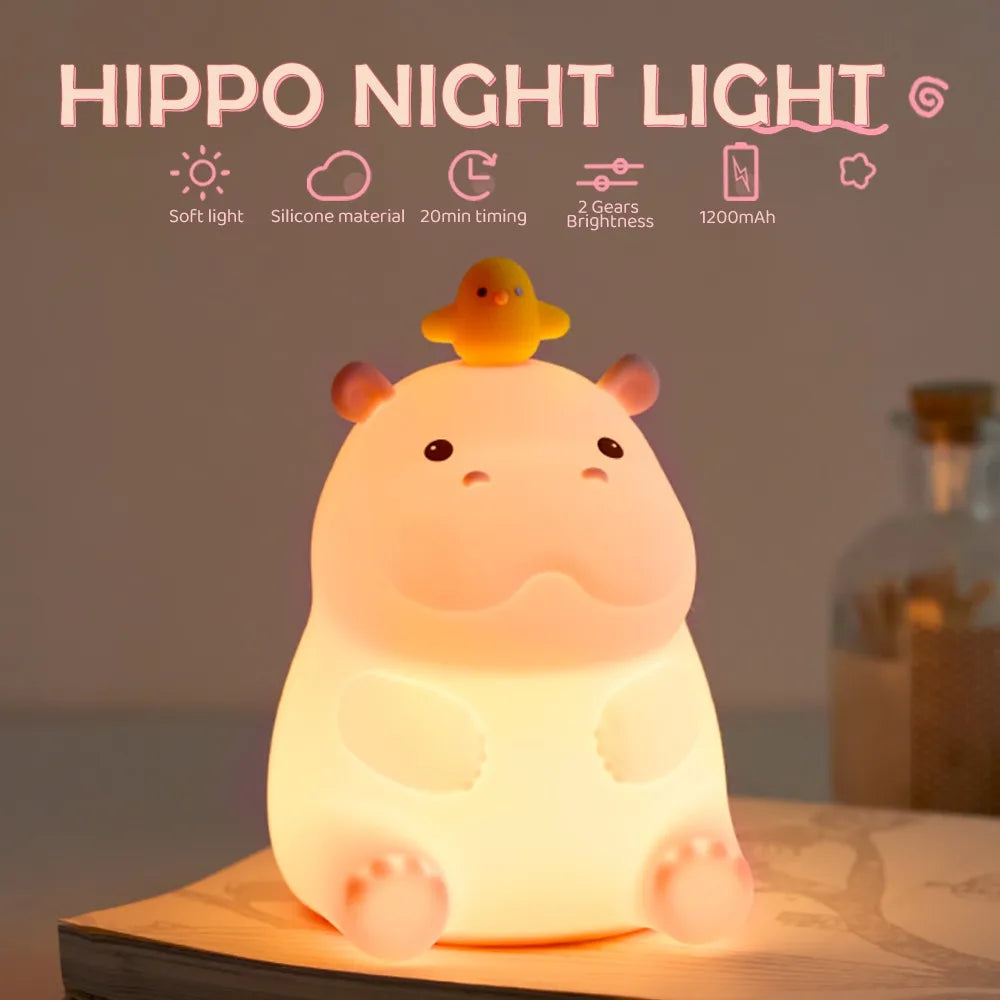 Animal Silicone Night Light with Touch Sensor and Timer