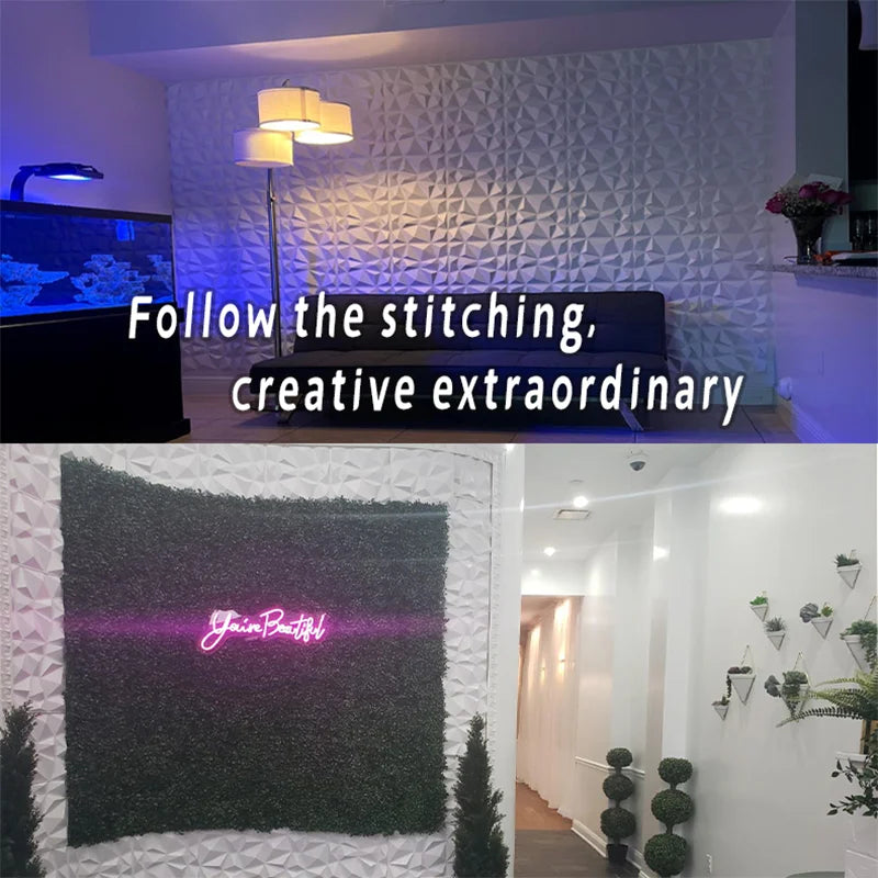 20PCS 3D Wall Panels – 30x30cm Indoor Wall Decor Tiles