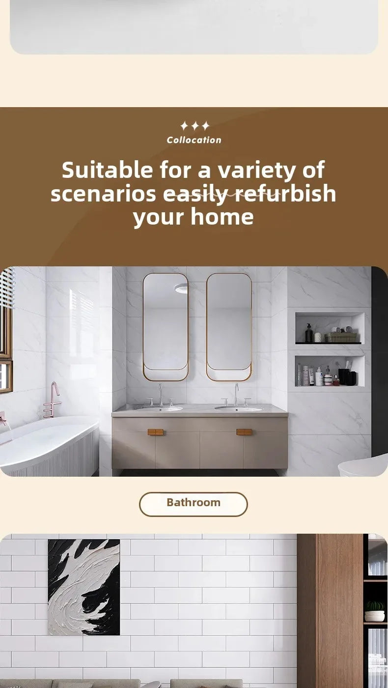 PVC Marble Wall & Floor Stickers – Self-Adhesive Waterproof Tiles