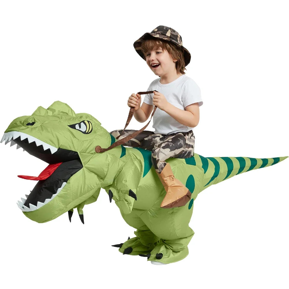 Inflatable T-Rex Dinosaur Costume for Kids and Adults