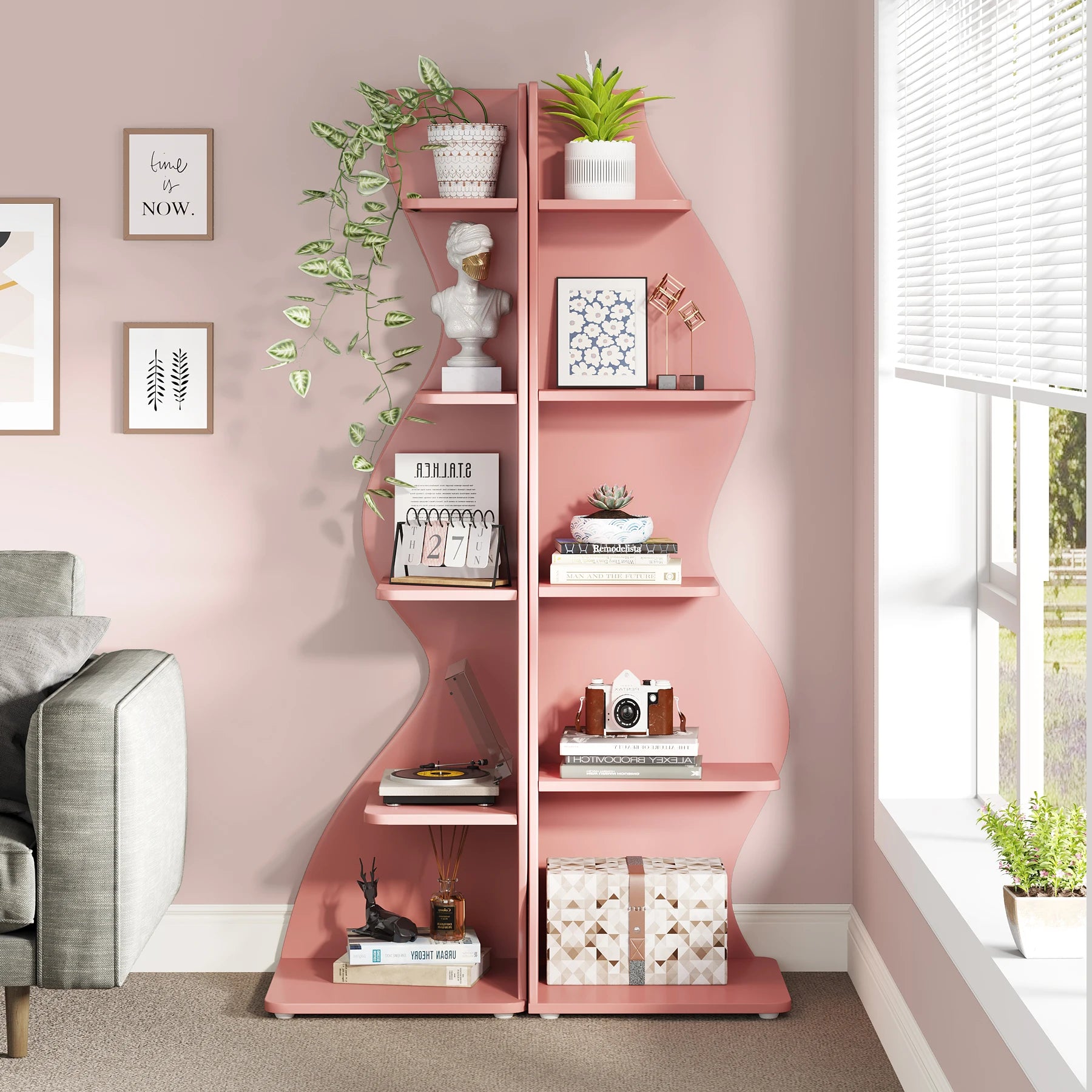 Tribesigns 5-Tier Modern Corner Bookshelf