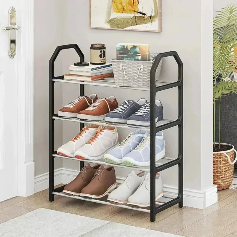 4-Tier Wooden Shoe Rack – Home & Dormitory Storage Cabinet