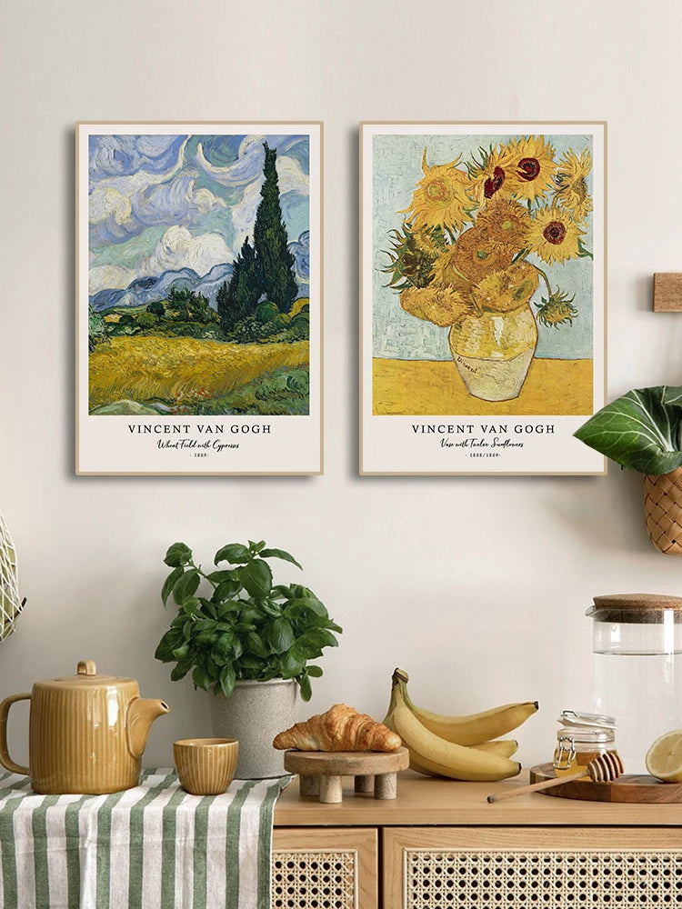 Vincent Van Gogh Writings Prints and Posters Great Work The Starry Night Canvas Painting Decorations for Living Room Wall Art