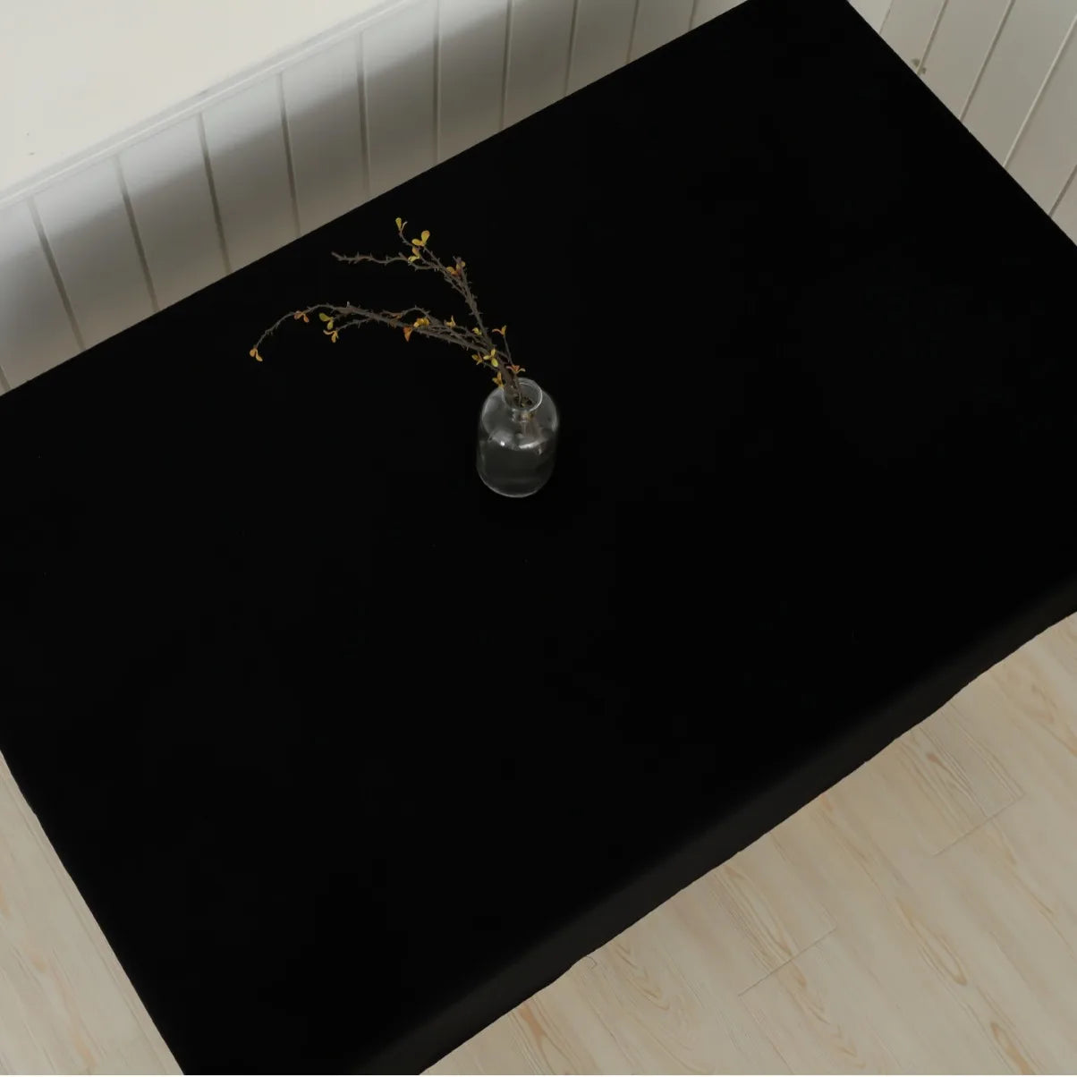 Solid Black Rectangular Tablecloth – Banquet & Conference Table Cover