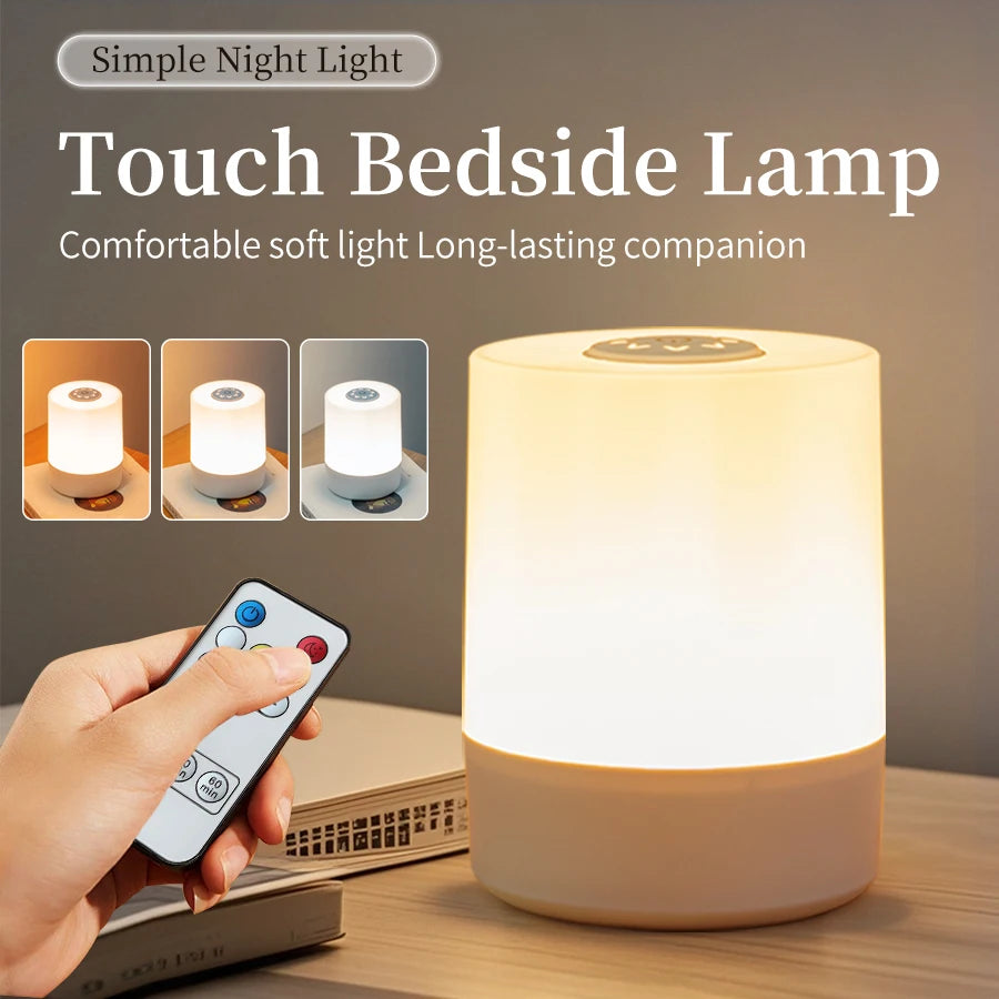 Rechargeable Dimmable LED Night Light with Remote Control