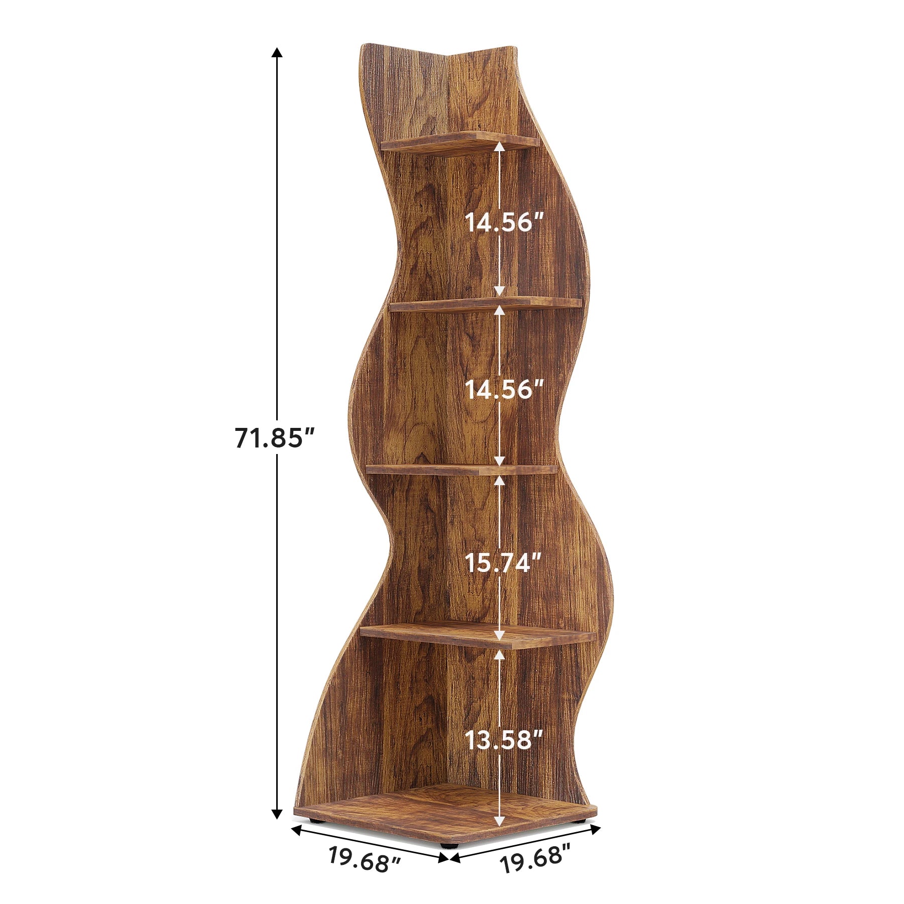Tribesigns 5-Tier Modern Corner Bookshelf