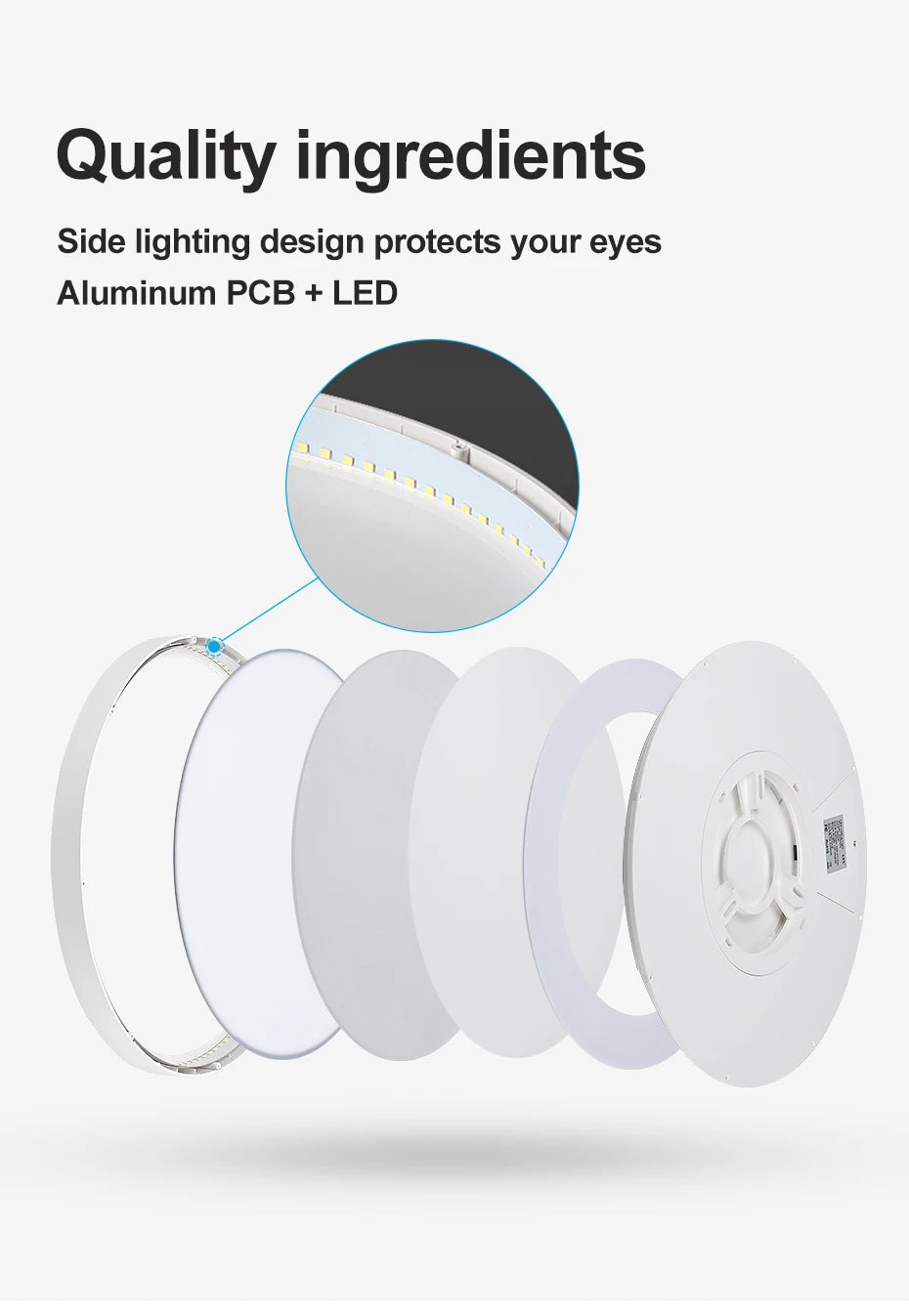 LVL Wood Grain LED Ceiling Light with 3-in-1 Color Modes