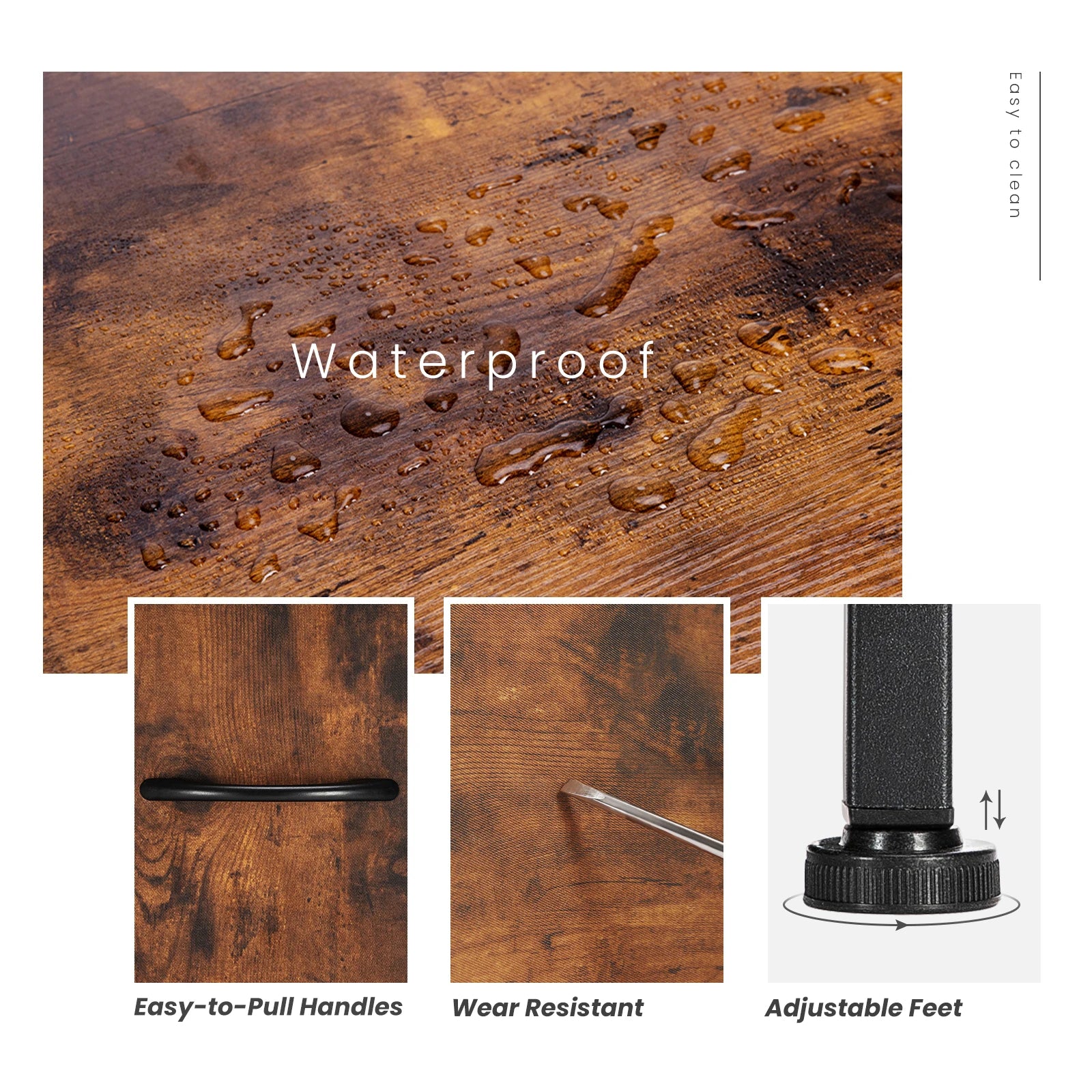 JHK Shoe Cabinet with 5 Fabric Drawers – Multilayer Storage & TV Stand