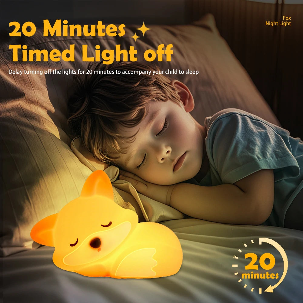 Animal Silicone Night Light with Touch Sensor and Timer
