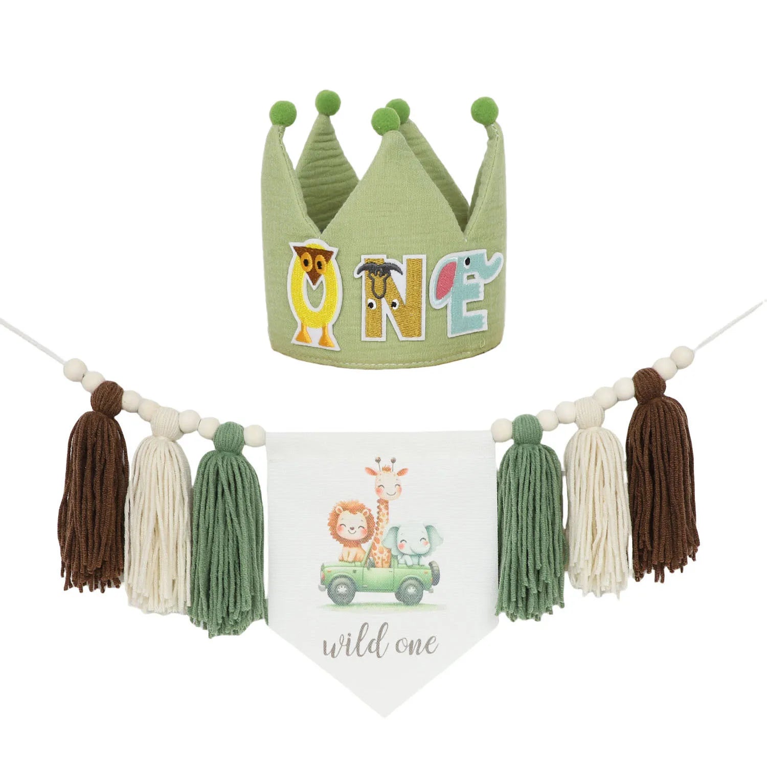 Boho 1st Birthday High Chair Banner Party Decoration