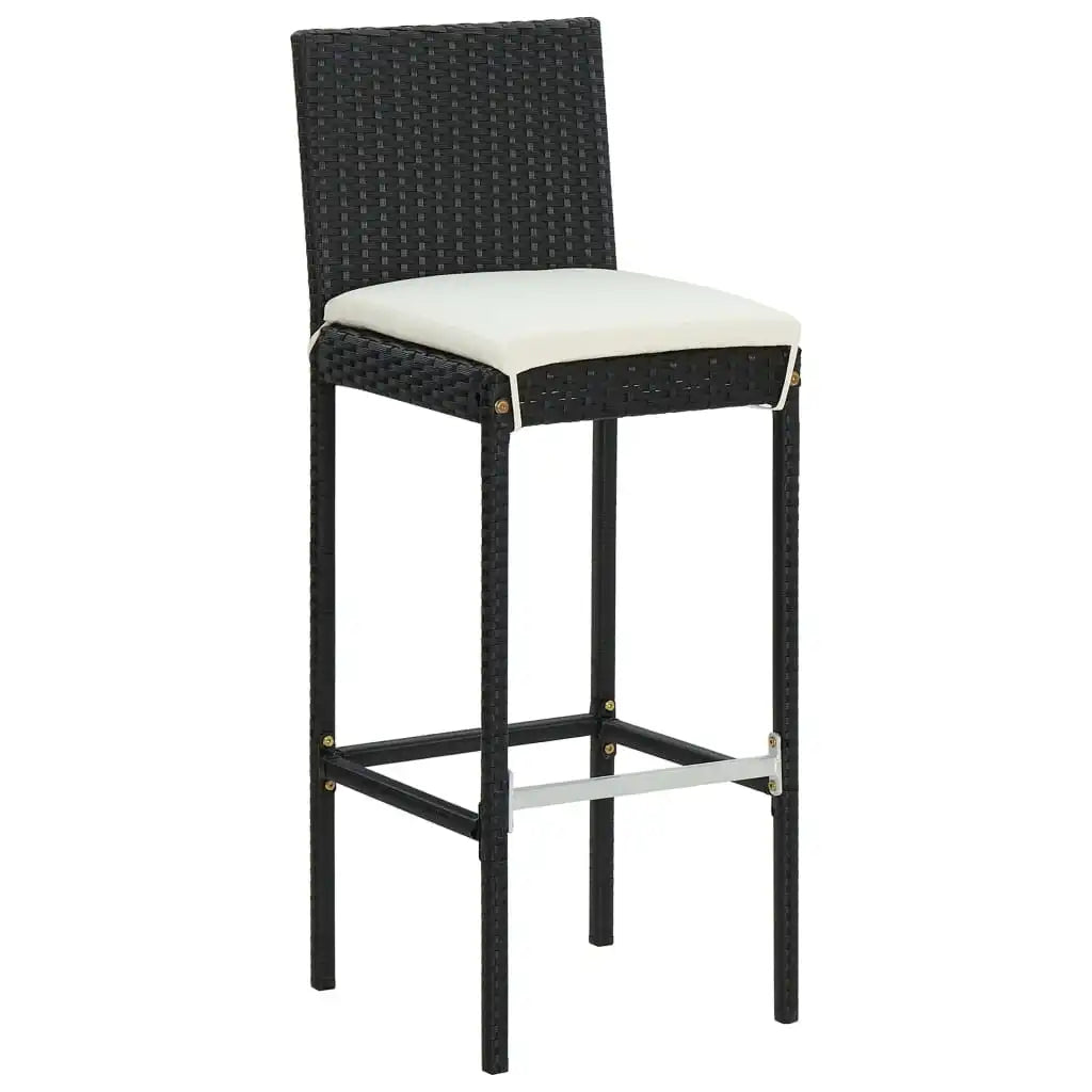 Outdoor Poly Rattan Bar Stool Sets (4-Pack)