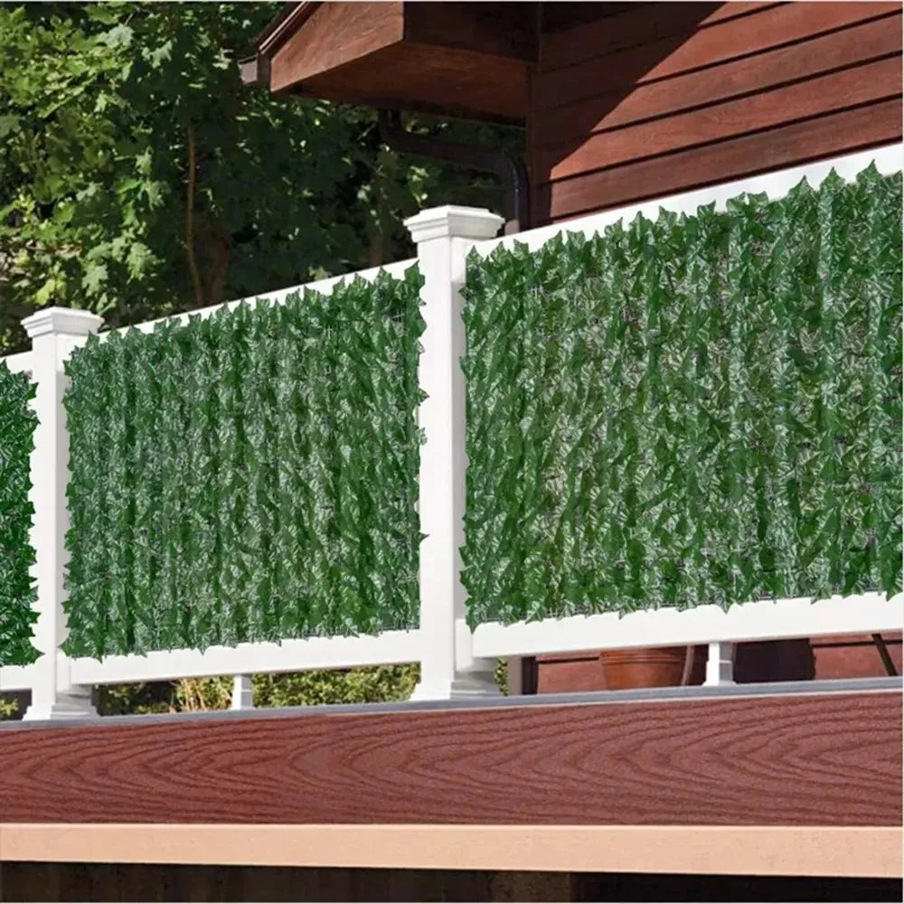 Artificial Green Leaf Privacy Fence Panel for Outdoor Use