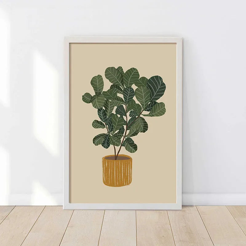 Green Botanical Leaves Canvas – Nature Wall Art Home Decor