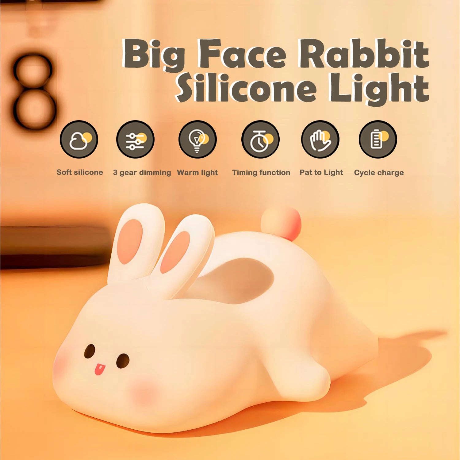 Animal Silicone Night Light with Touch Sensor and Timer