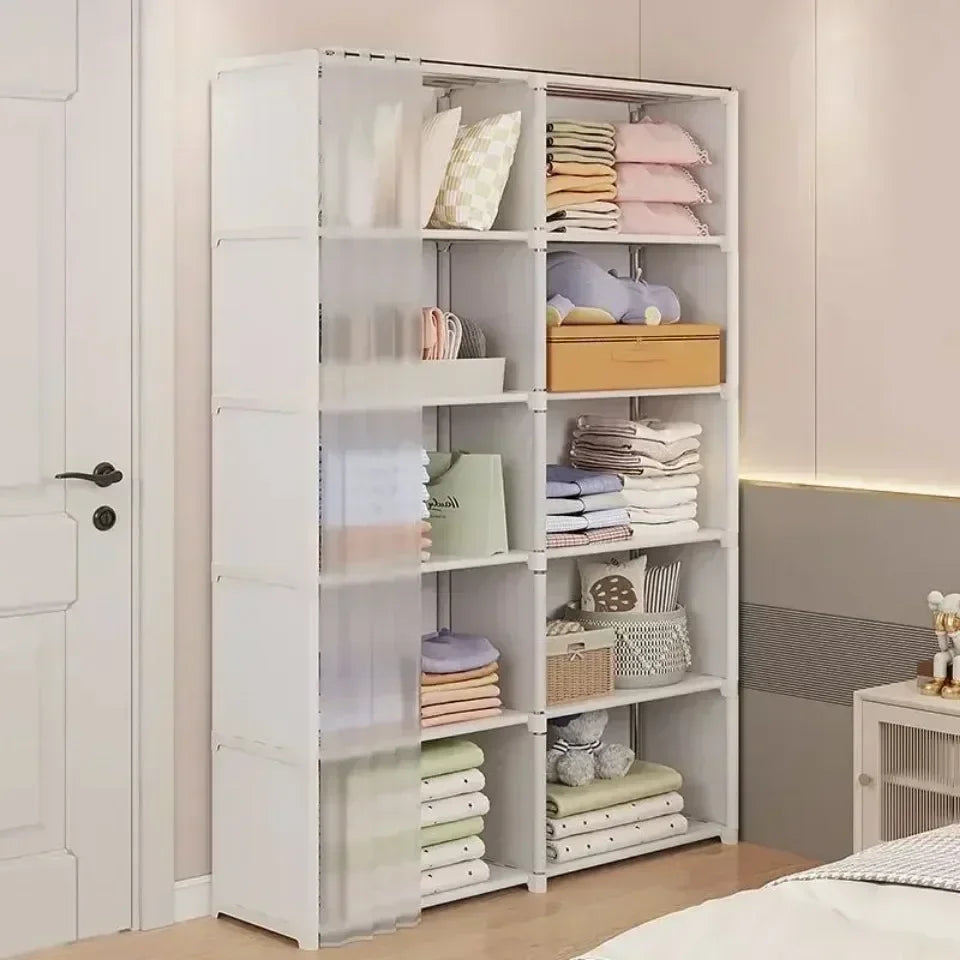 6/5-Layer Dustproof Wardrobe – High Capacity Storage Cabinet