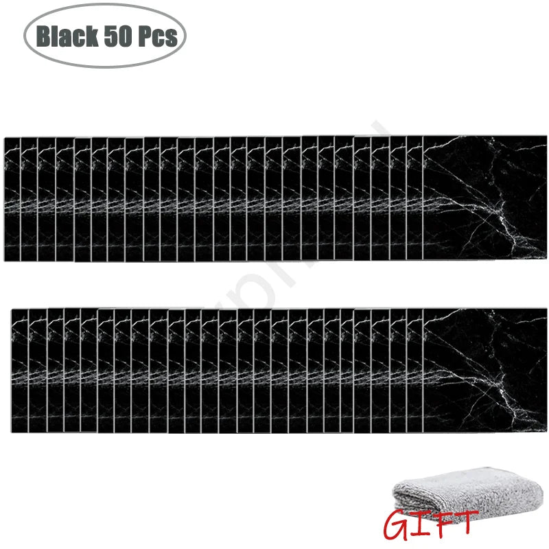 PVC Marble Wall & Floor Stickers – Self-Adhesive Waterproof Tiles