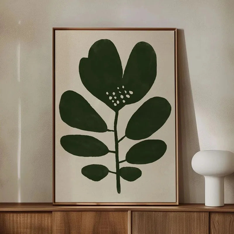 Green Botanical Leaves Canvas – Nature Wall Art Home Decor