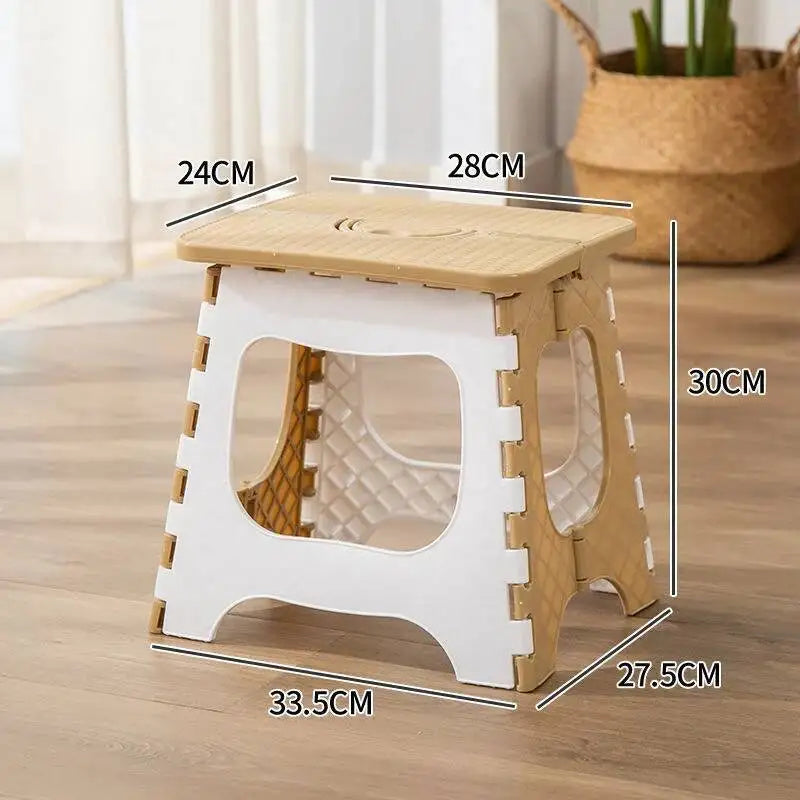 Thickened Plastic Folding Stool for Indoor and Outdoor Use