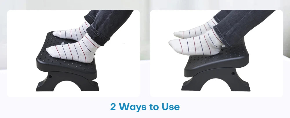 Ergonomic Under Desk Footrest with Massage Rollers