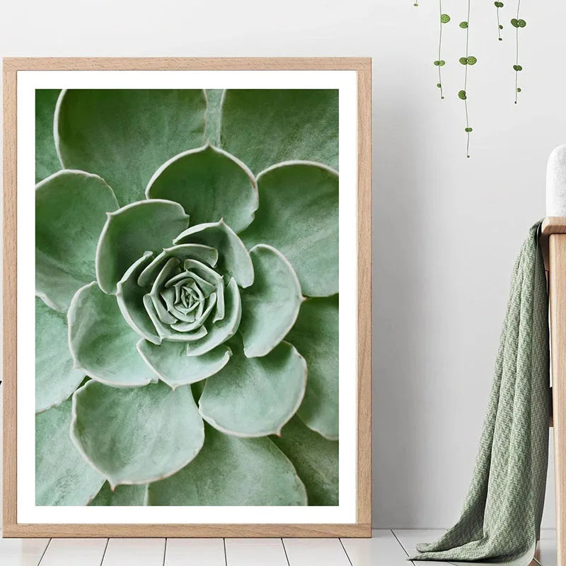 Green Botanical Leaves Canvas – Nature Wall Art Home Decor