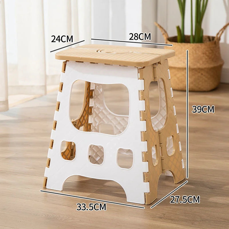 Thickened Plastic Folding Stool for Indoor and Outdoor Use