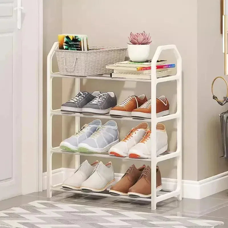4-Tier Wooden Shoe Rack – Home & Dormitory Storage Cabinet