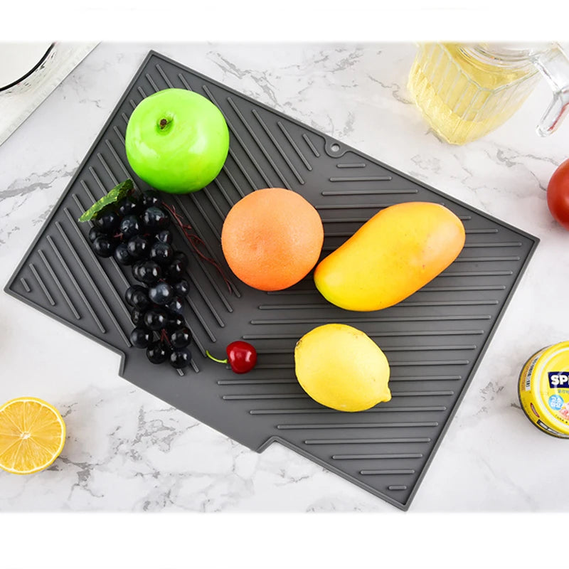 Silicone Draining Pad – Non-Slip Dish Drying Mat for Kitchen