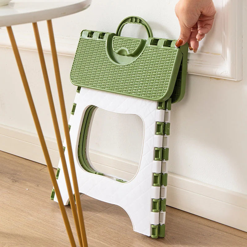 Thickened Plastic Folding Stool for Indoor and Outdoor Use