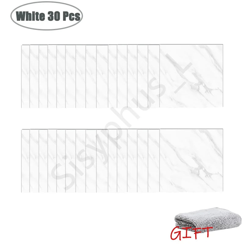 PVC Marble Wall & Floor Stickers – Self-Adhesive Waterproof Tiles