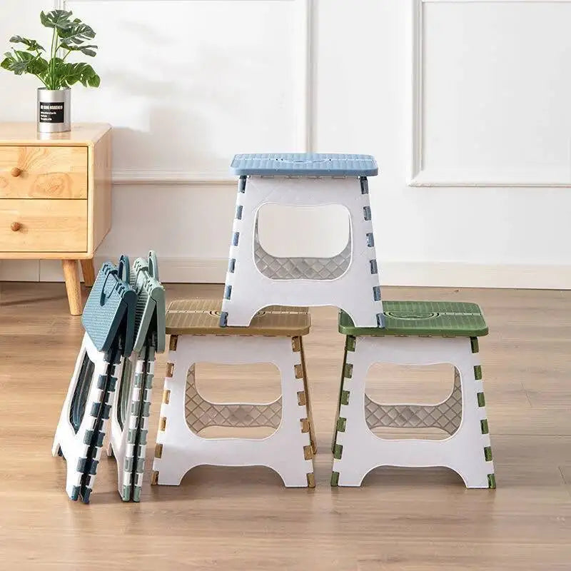 Thickened Plastic Folding Stool for Indoor and Outdoor Use