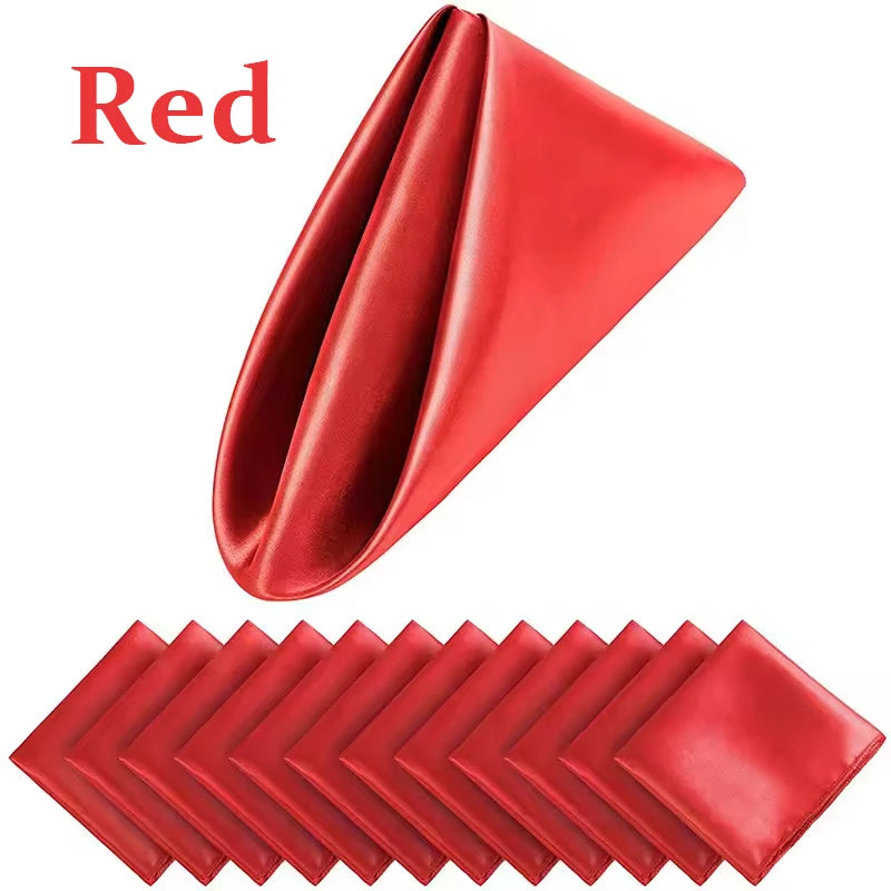 Shiny Satin Square Napkin – Washable Anti-Wrinkle Table Decor