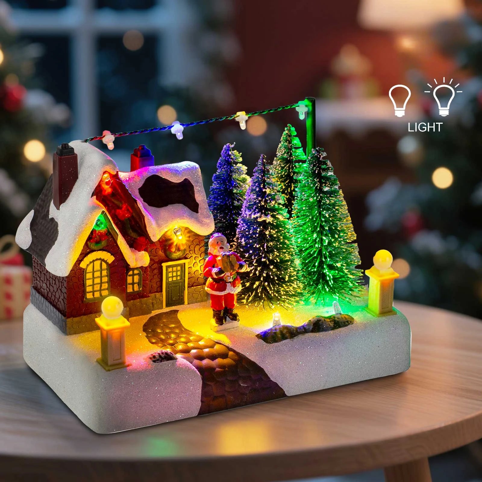 Christmas Village Scene – Lighted Collectible Holiday Decor
