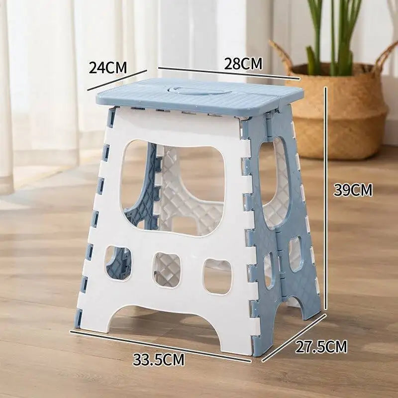 Thickened Plastic Folding Stool for Indoor and Outdoor Use