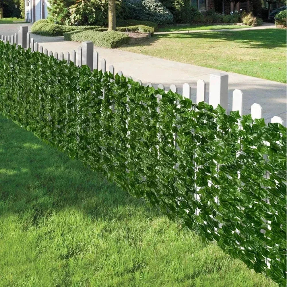 Artificial Green Leaf Privacy Fence Panel for Outdoor Use