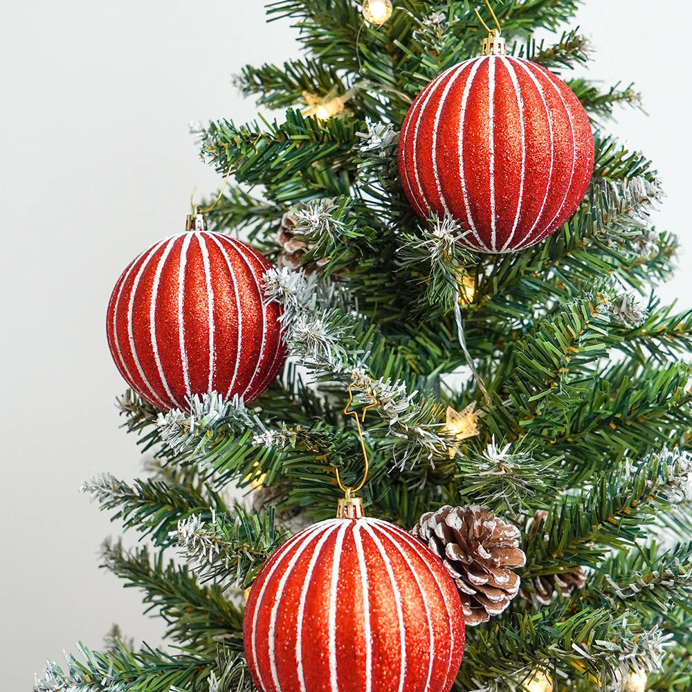 4PCS 10CM Christmas Ball Ornaments – Xmas Tree & Holiday Decor