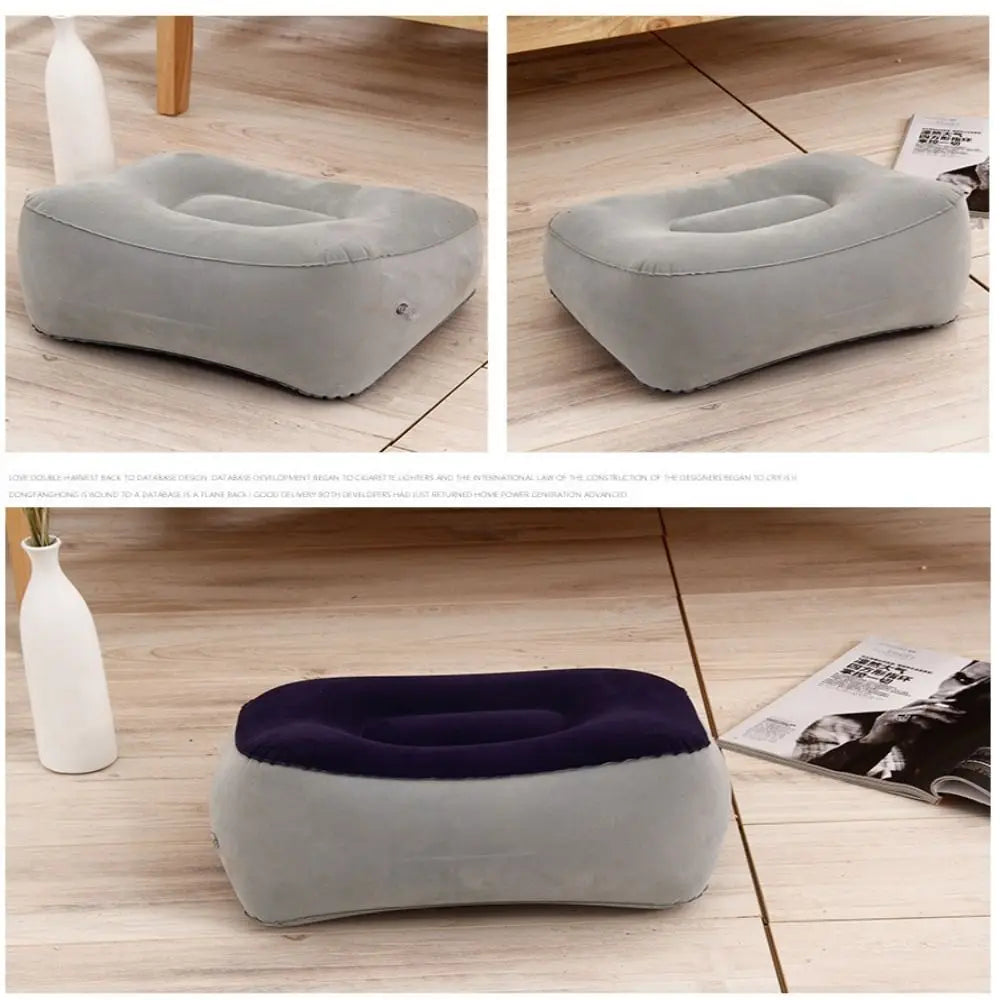 Inflatable Soft Footrest Pillow for Travel and Home