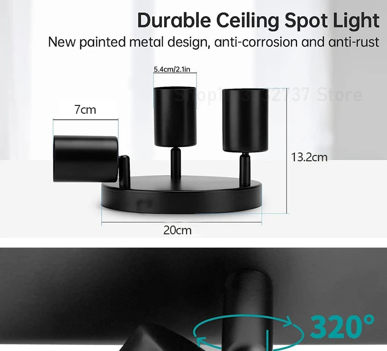 Modern Adjustable GU10 LED Ceiling Light Fixture