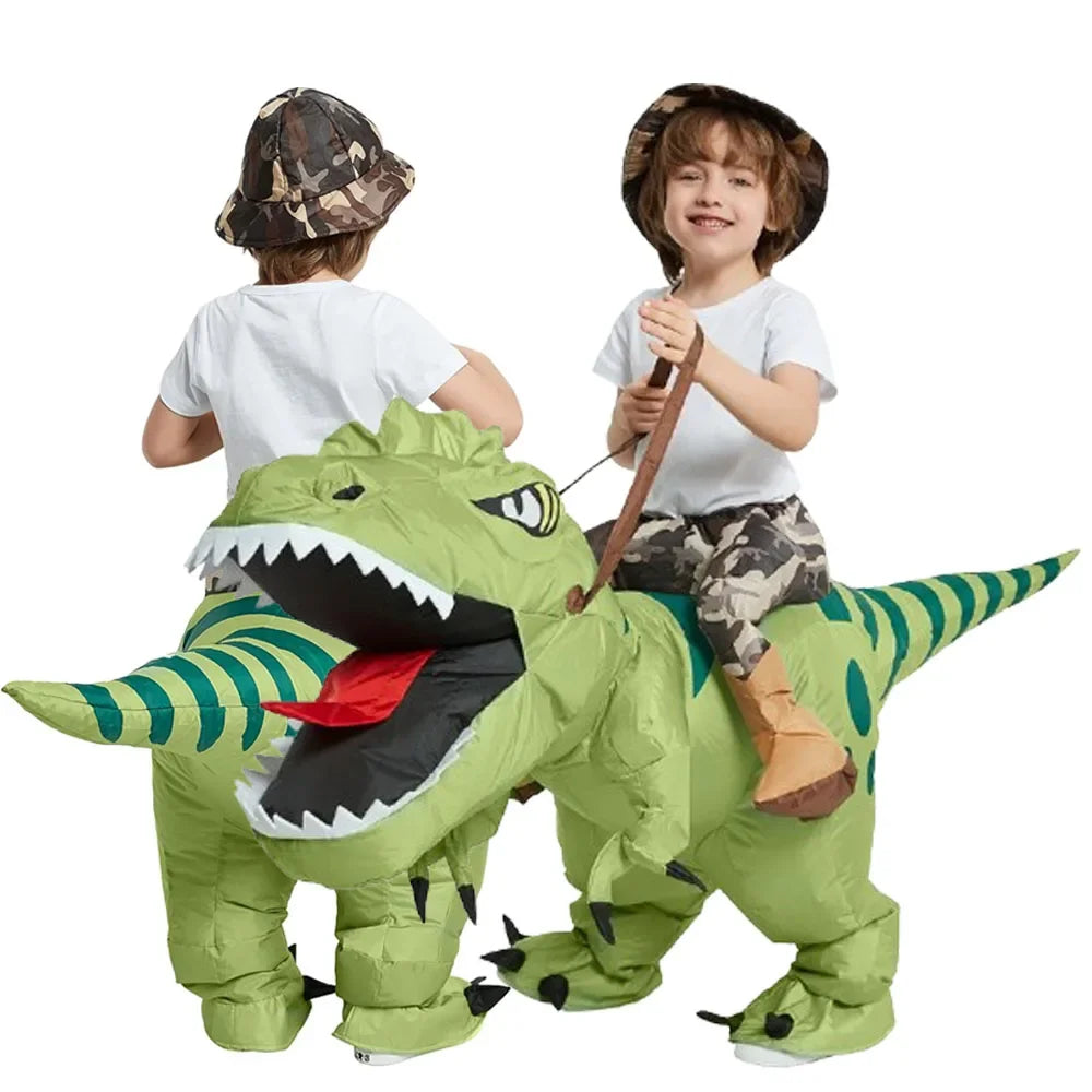 Inflatable T-Rex Dinosaur Costume for Kids and Adults