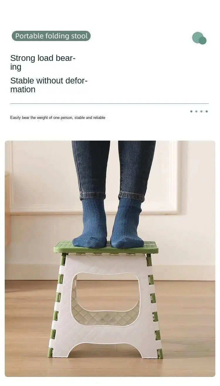 Thickened Plastic Folding Stool for Indoor and Outdoor Use